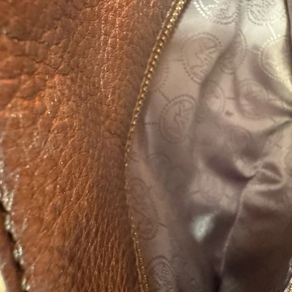 Michael Kors Womens 'Charm Tassel' Casual Leather Shoulder Bag Metallic - Picture 9 of 9